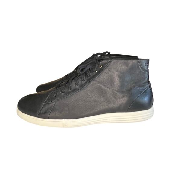 Cole Haan Other - Mens Cole Haan Grand OS Leather Sneakers Size 10 Black White